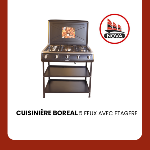 CUISINIERE BOREAL 5 feux avec étagère