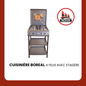 CUISINIERE BOREAL 4 feux avec étagère