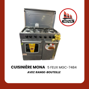 CUISINIERE MONA 5 feux MGC-7484 avec Range bouteille